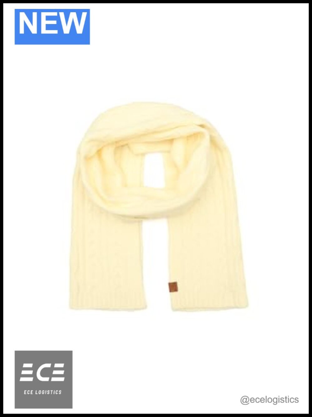 Frye Women's Cable Knit Scarf 100% Soft Acrylic Fair Isle Winter